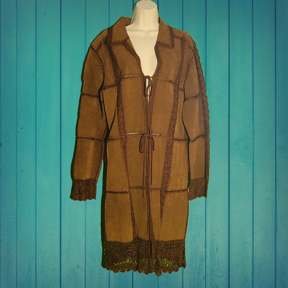 1990's Static Leather Patchwork Jacket Large - image 8