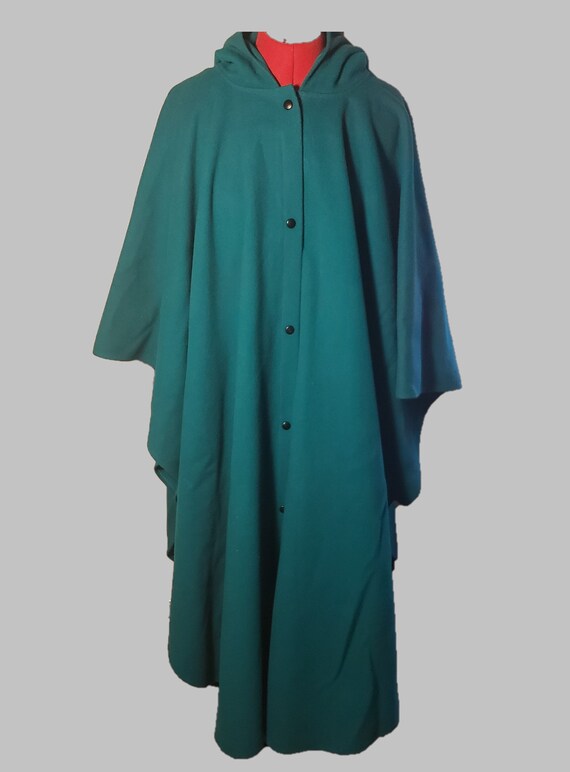 Coloratura Teal Wool Cape