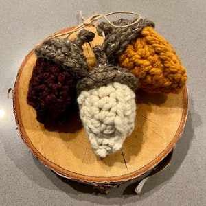 Acorn Bundle Fall Decor | Crocheted Acorn Bundle | Fall Acorns