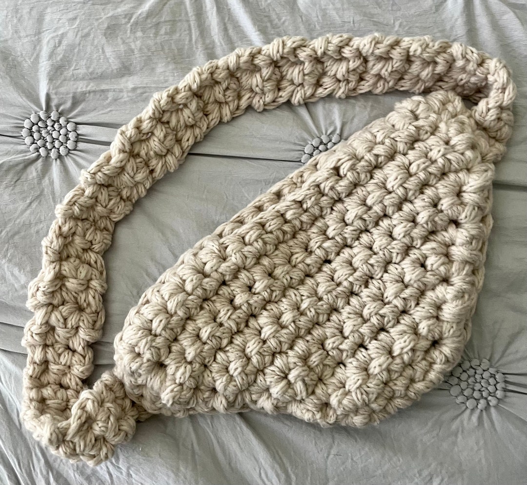 Crocheted Sling Bag Crocheted Bum Bag Crocheted Crossbody Etsy