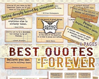 Best Quotes Forever, Journal Words, Junk Journaling Words, Junk Journal Kit, Definition, Mixed Media, Art Ephemera, Printable Quotes