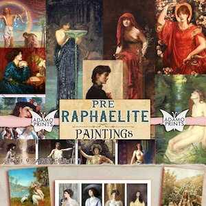 Pre-Raphaelite Paintings, Digital Images, Victorian Art, Digital Print, Vintage Art, Ephemera Classics, Antique Digital Print, Ephemera Art
