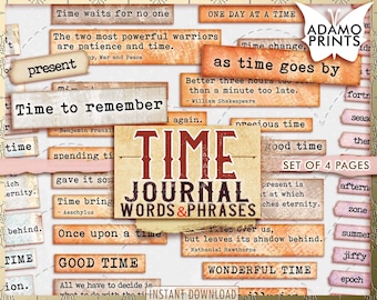 Mots et expressions du journal du temps, Mots motivants, Mots indésirables dans un journal, Citation inspirante numérique, Définition, Techniques mixtes, Mots éphémères
