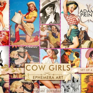 Cowgirl, Wild West Women, Digital Images, Ephemera Classics, Magazine covers, Women Photos, Classic, Vintage, Scrapbook Women Digital