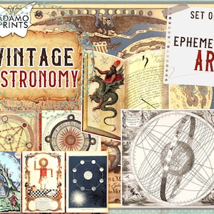 Vintage Astronomy, Planets, Stars, Asteroids, Galaxies, Celestial, Digital Images, Vintage Art, Ephemera Classic, Antique Art, Universe