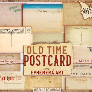 Alte Zeit Postkarte, altes Porto digital, druckbare Postkarten, ATC, Ephemera Klassiker, digitale Bilder, digitale Collage, Vintage Kunst, Download