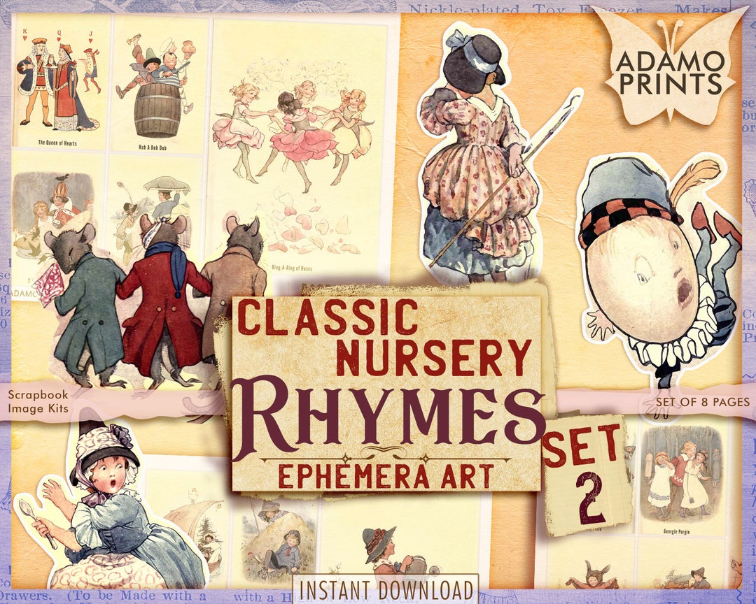 Classic Nursery Rhymes Set2, Children Digital Book, Ephemera Classics