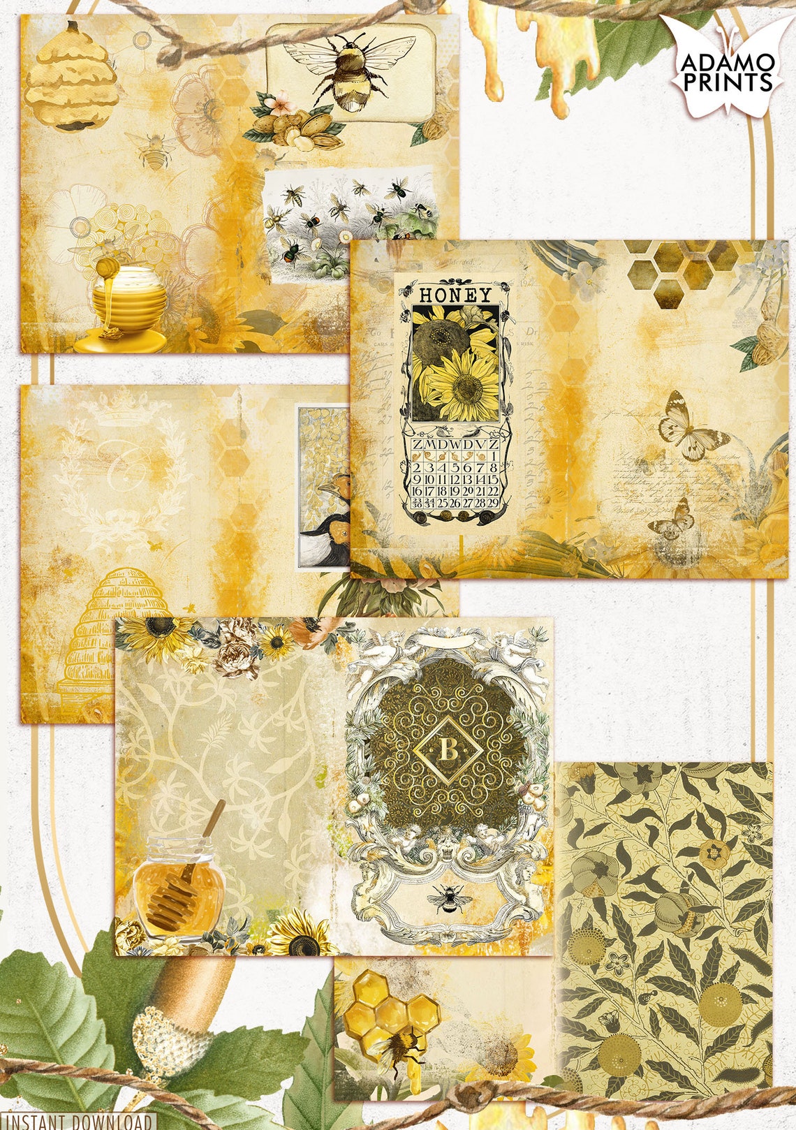 Honey Bee Journal Kit Busy Bee Beekeeper Journal Page - Etsy
