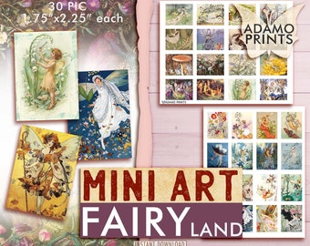 Può includere: Un set di 30 immagini digitali stampabili che rappresentano fate in varie scene. Ogni immagine misura 4,4 cm per 5,7 cm. Le immagini sono perfette per lo scrapbooking, la creazione di biglietti e altri progetti di artigianato.