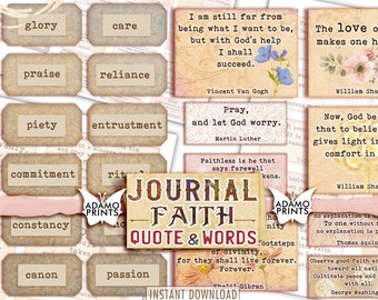 Citation et mots de Faith Journal, Mots motivants, Mots indésirables dans un journal, Citation inspirante numérique, Définition, Techniques mixtes, Mot éphémère