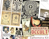 Paranormal Occult, Fortune Teller Digital, Gypsy, Ephemera Classic, Digital Images, Ephemera Printable, Digital Collage, Scrapbook Ephemera