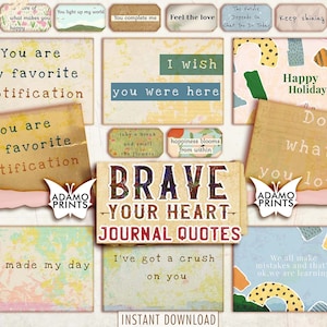 Citazioni del diario coraggioso, parola di junk journaling, citazione di ispirazione digitale, definizione, media misti, scrapbooking, parole effimere