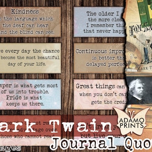 Mark Twain Quotes, Junk Journaling Words, Journal Prompts, Junk Journal Kit, Definition, Mixed Media, Art Ephemera, Printable Quotes
