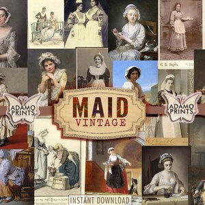 Maid, Women Digital, Vintage Photo, Ephemera Classic, Digital Images, Ephemera Printable, Digital Collage, Scrapbook Ephemera, Ephemera Art