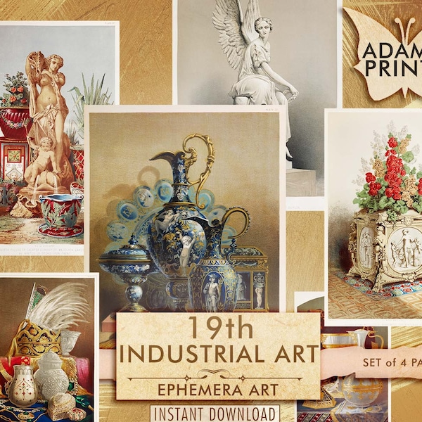 19th Industrial Arts Digital, Victorian Era, Ephemera, history, Vintage Prints, Paintings, Digital Images, Junk Journal, Digital Collage