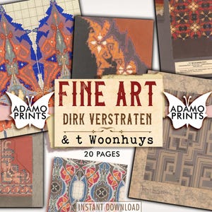 Fine Art Vintage Paper for Junk Journal Kit, Antique Digital Paper, Wallpaper Texture Printable Background, Scrapbook Kit, Paper Cover Book