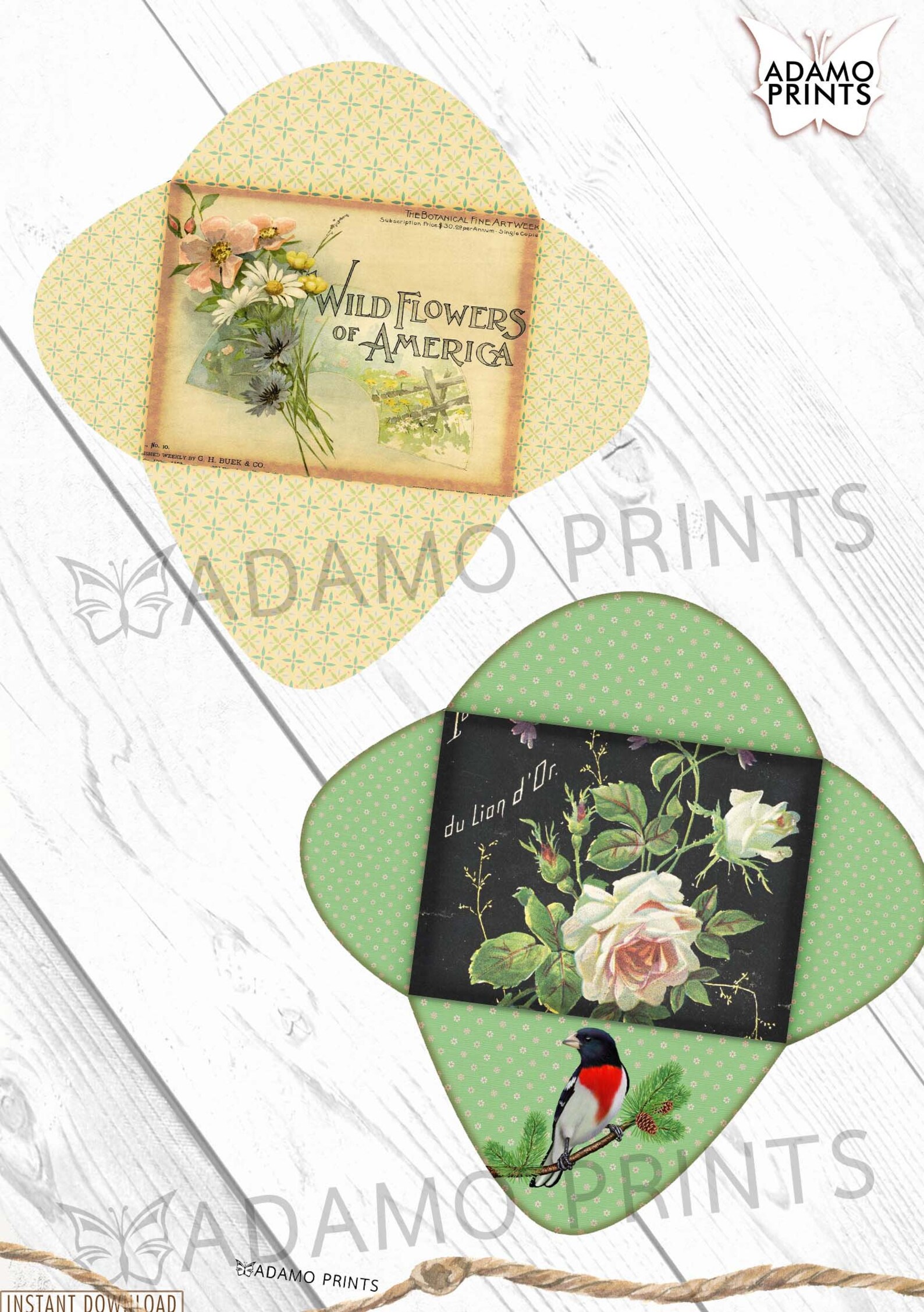 Shabby Chic Spring Envelope Junk Journal Kit Nature | Etsy