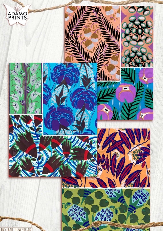 Printing & Printmaking Flower Digital Paper Paper for Journal Kit ...