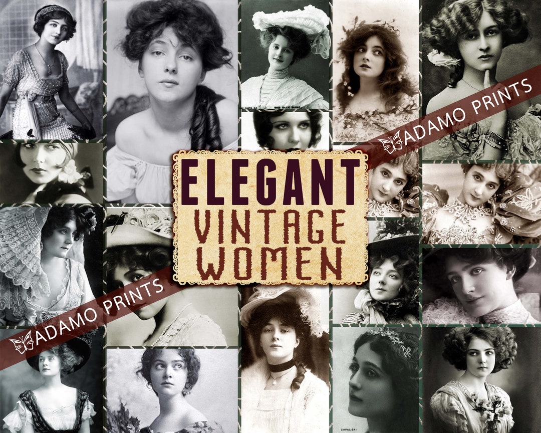 Elegant Vintage Women Digital Images Vintage Photos Digital Collage