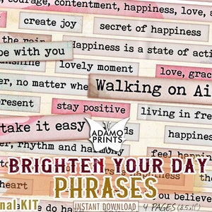 Alegra tus frases del día, palabras de motivación, palabra de diario basura, cita de inspiración digital, definición, medios mixtos, palabras efímeras