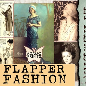 Flapper Fashion, Vintage Photo, ATC, Ephemera Classics, Digital Image, Junk Journal, Retro, Scrapbook Women Digital, Magazine, Advertising