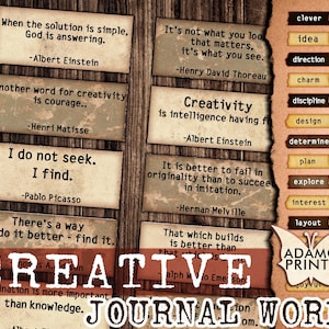 Parole creative per il diario, Parole per il diario spazzatura, Suggerimenti per il diario, Diario spazzatura, Definizione, Supporti misti, Effimeri artistici, Citazioni stampabili