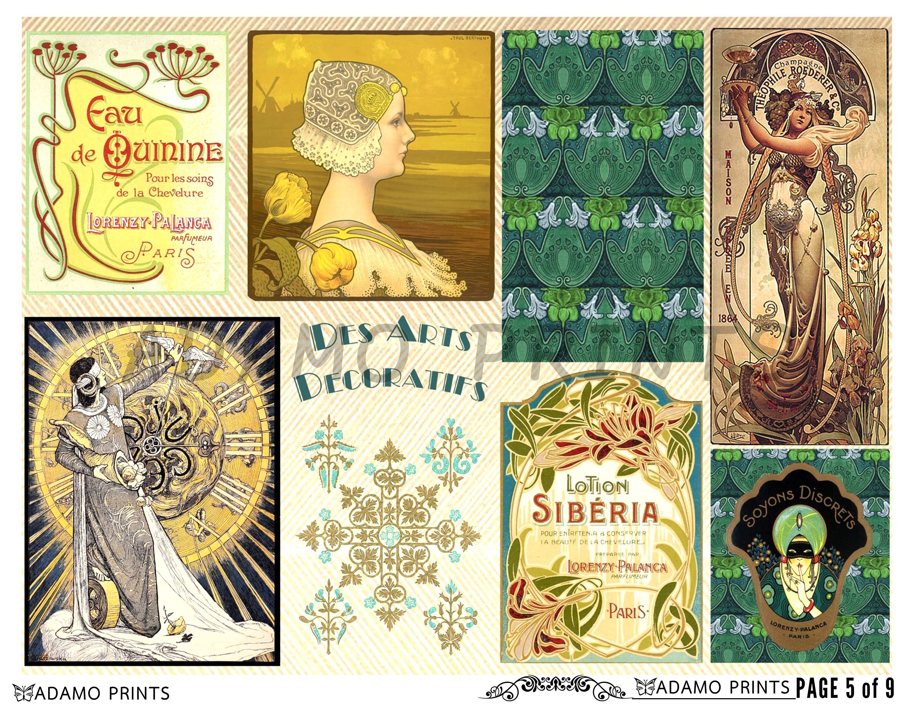 Art Deco Ephemera Vintage Art Ephemera Classic Digital Etsy