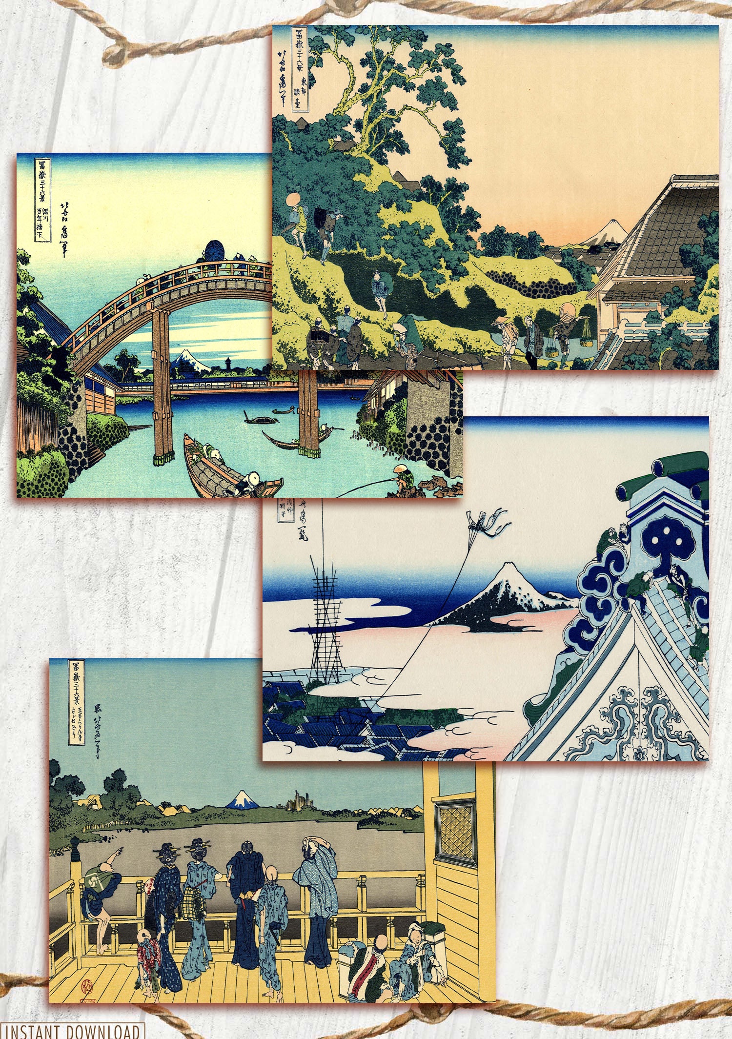 日本の図像 4冊セット Vintage Japanese Mount Fuji, Journal Kit, Japanese Journal