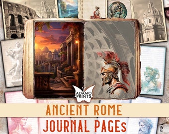 Ancient Rome Junk Journal Kit: Vintage Ephemera, Mythology Pages (PDF)