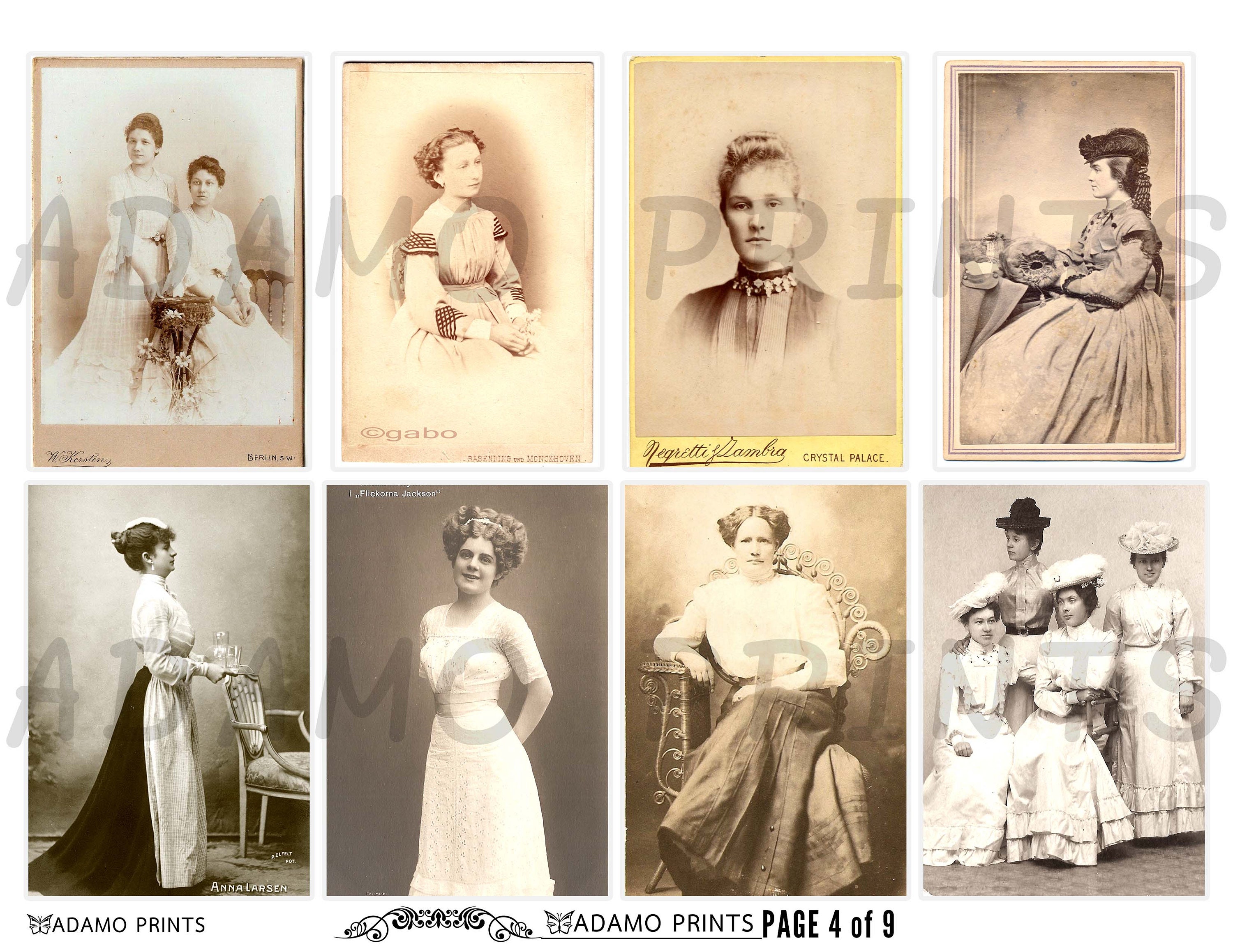 Victorian Card Photos Victorian Women Ephemera Etsy