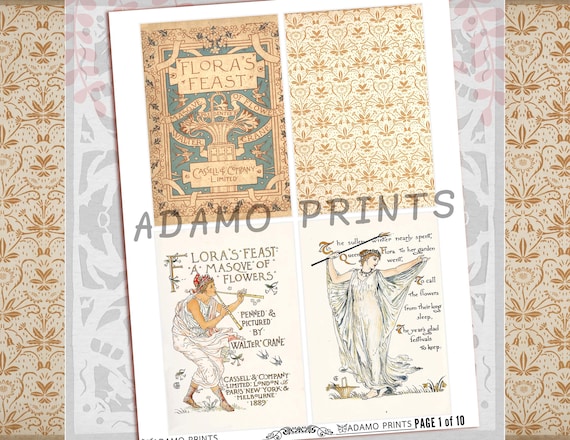 Flora's Feast by Walter Crane, Ephemera Classic, Digital Images, Women, Flower, Vintage Art, Book Page, Art Ephemera, Scrapbook Garden - Etsy Flora's Feast by Walter Crane, Ephemera Classic, Digital Images, Women, Flower, Vintage Art, Book Page, Art Ephemera, Scrapbook Garden - Etsy