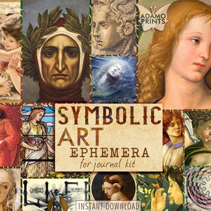 Symbolic Art, Pastel Art, Magic Digital, Theosophy, Digital Print, Vintage Art, Ephemera Classic, Digital Images, Aged Printable Painting