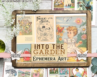 Into the Garden, Ephemera Classics, Garden Digital, Digital Images, Vintage Art, Digital Collage, Scrapbook Flower, Plants, Botanical