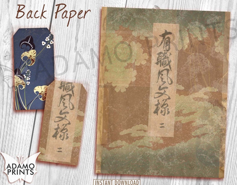 Asian Dream Tag Kit Collage Tag Flower Digital Tag - Etsy