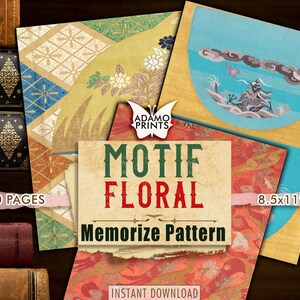 Motiv Floral Memorize Pattern, Shabby, Textil, Journal Kit, Papier für Journal Kit, Wallpaper Digital, Digitales Papier, printable Hintergrund