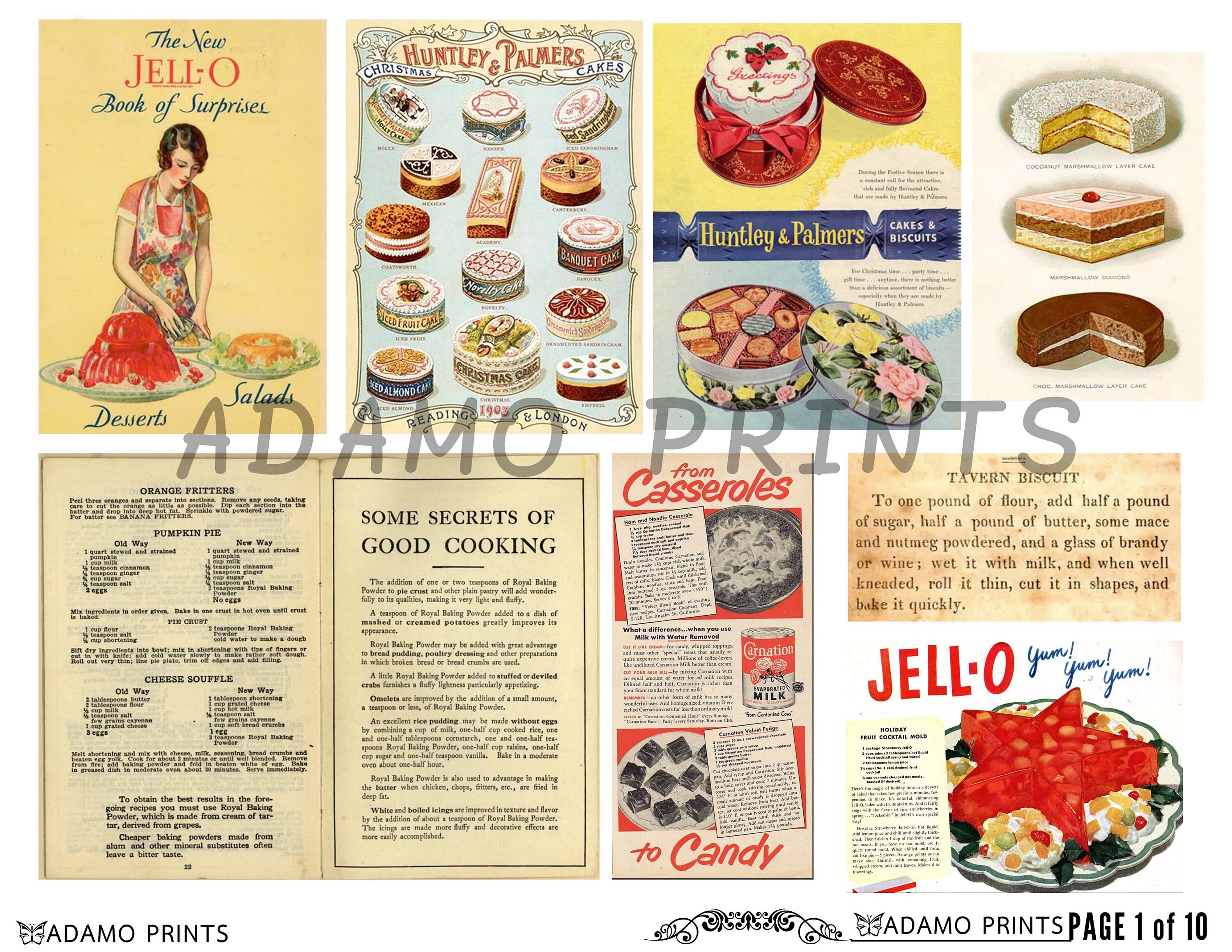 Vintage Cooking Ephemera Pack Food Ephemera Printable Etsy France