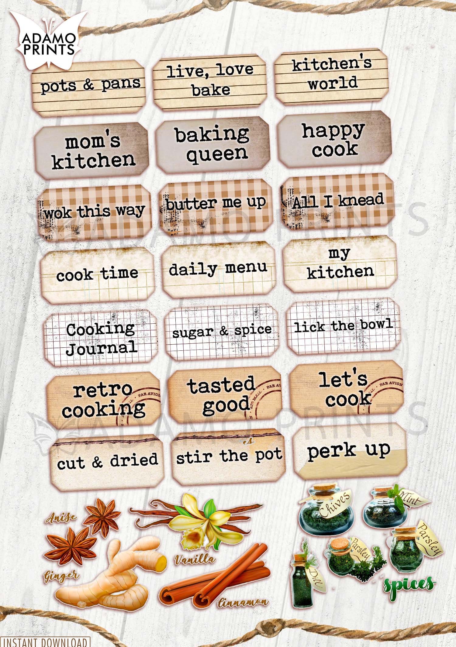 Cooking Journal Words Junk Journaling Word Journal Quotes Etsy