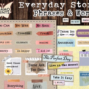 Frasi e parole di storie quotidiane, Parola del diario spazzatura, Citazione di ispirazione digitale, Definizione, Supporti misti, Parole stampabili, Parole effimere