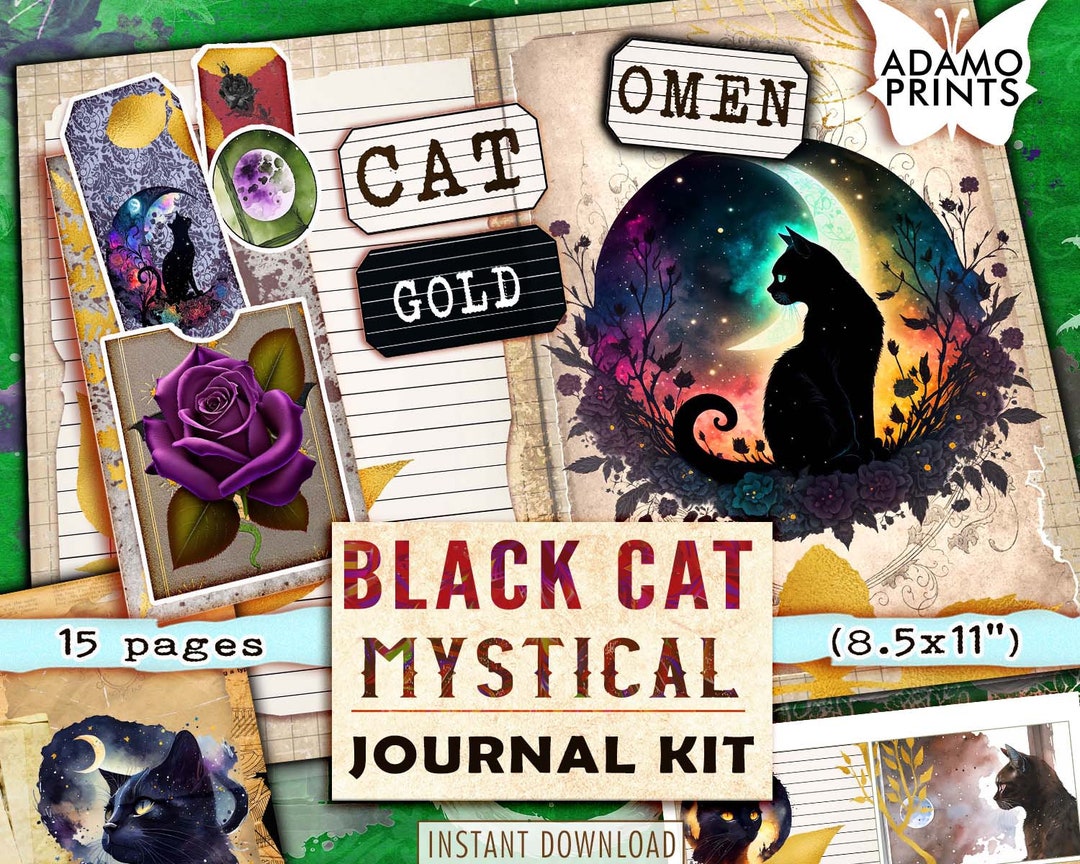 Mystic Celestial Journal Kit, Blank & Lined Page, Collage Sheets