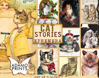 Storie Di Gatti, Foto, Immagini Stampabili, Arte Vintage, Effimeri Classici - Foto 3