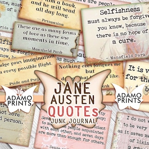 Citazioni di Jane Austen, Citazioni di diario, Parola di Junk Journaling, Citazione di ispirazione digitale, Definizione, Media misti, Scrapbooking, Parole effimere
