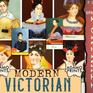 Modern Victorian Portrait, Victorian Digital, Printing, Ephemera Women, Digital Collage, Ephemera Classic, Vintage Art, Junk Journal