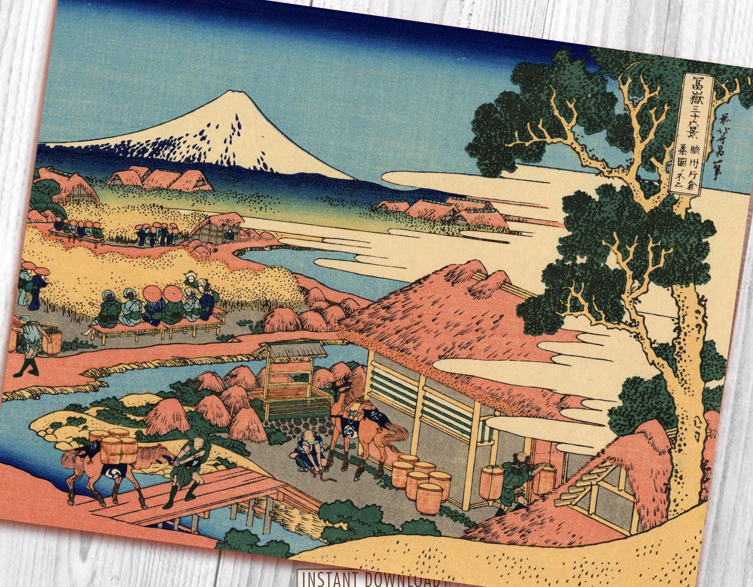 Vintage Japanese Mount Fuji, Journal Kit, Japanese Journal