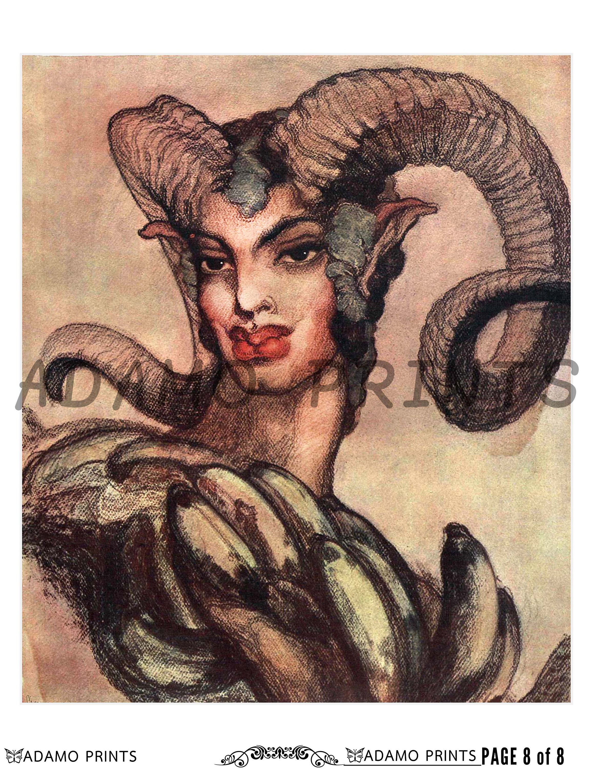Sexy Creature Myth Digital Print Vintage Art Digital - Etsy