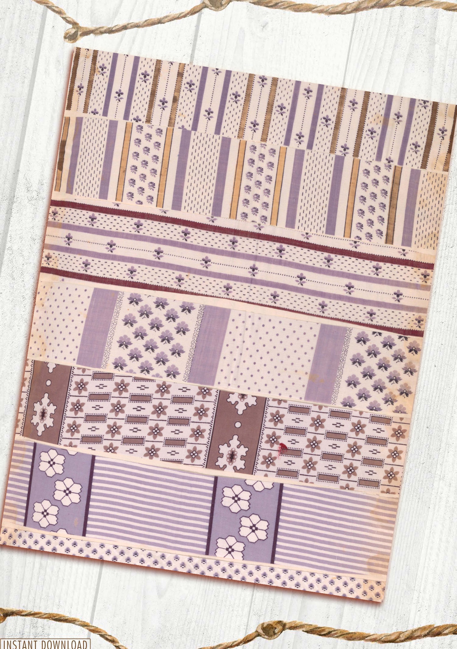 French Warp Stripes Purple, Paper Pattern, Shabby Paper, Paper Journal ...