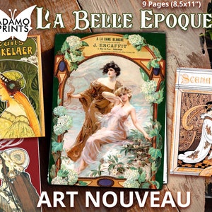 La Belle Époque Art Nouveau, Mujeres Digitales, Shabby, Arte Vintage, Diario Basura, Arte Efímera, Collage, Clásicos Efímeros, Impresión Digital