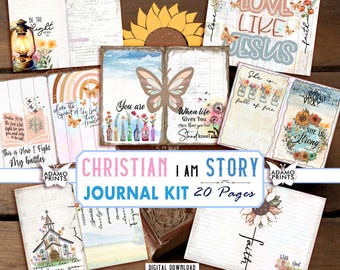 Christian Junk Journal Kit: Vintage Faith Story Ephemera (PDF)