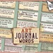 Art Journal Words, Junk Journaling Words, Journal Prompts, Junk Journal, Definition, Mixed Media, Art Ephemera, Printable Quotes