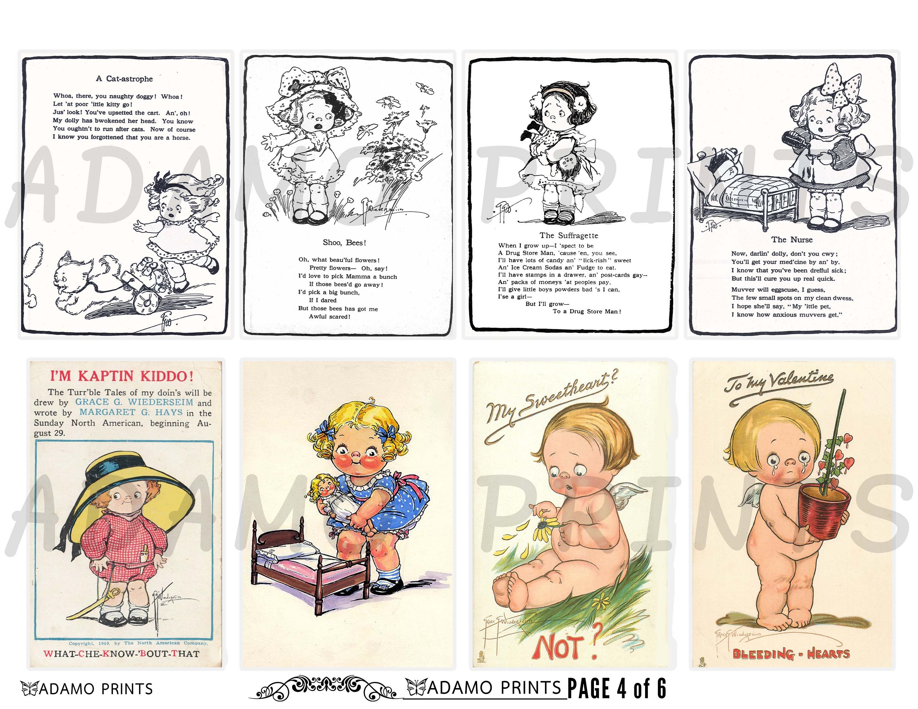 Kiddie Land Vintage Art ATC Cards Child Ephemera Ephemera Etsy