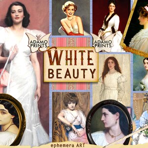 White Beauty, Women Digital, Digital Images, Ephemera Classics, Vintage Art, Scrapbook Women Digital, Altered Art, Art Supplies, Download